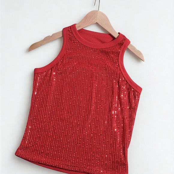 Sparkling Red Kids Tank Top - Picture 1 of 3